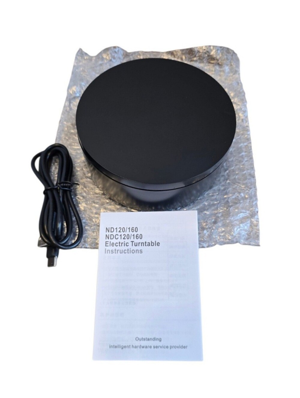 Rotating Black Compact Turn Table